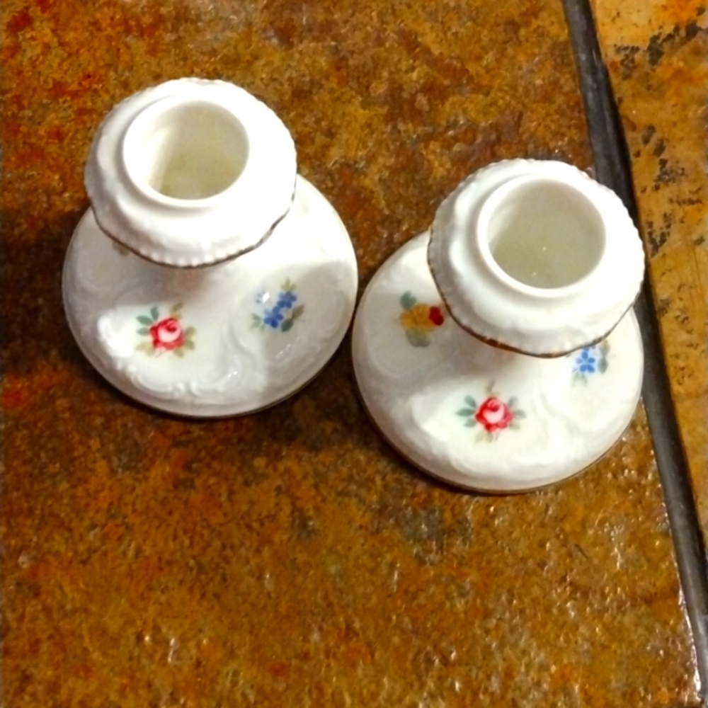ANTIQUE ROSENTHAL CANDLE HOLDERS- 2 PCS
